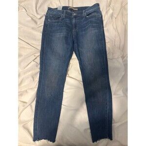 Joe's Jeans Skinny Ankle Jeans Women's 28 Medium Wash Raw Hem Stretch